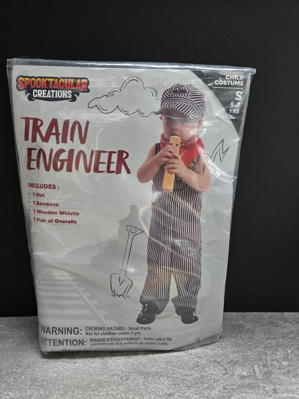 Spooktacular Unisex Train Engineer Outfit - US Small (5-7 Years)
